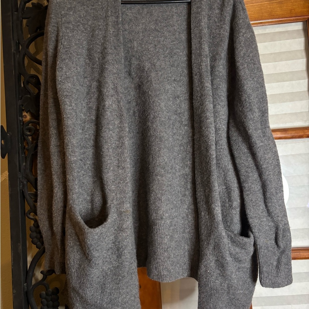 Madewell Heather Gray Open Cardigan
